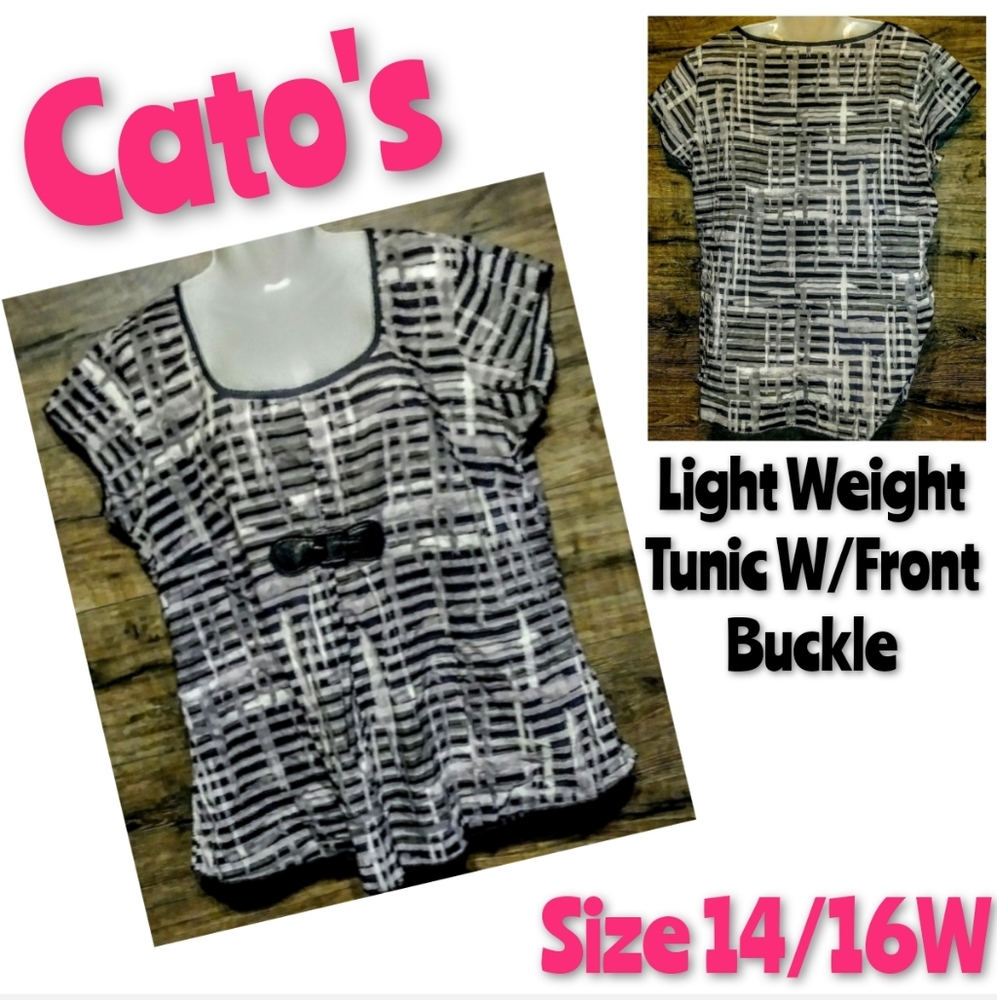 Cato Top Size XXL Light Weight Buckle Front EUC